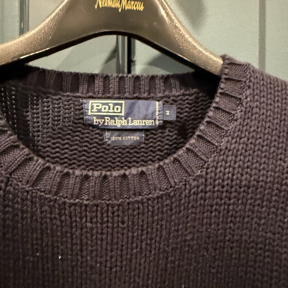 Polo by Ralph Lauren Men's Dark Gray Sweater with Emblem - Picture 2 of 3